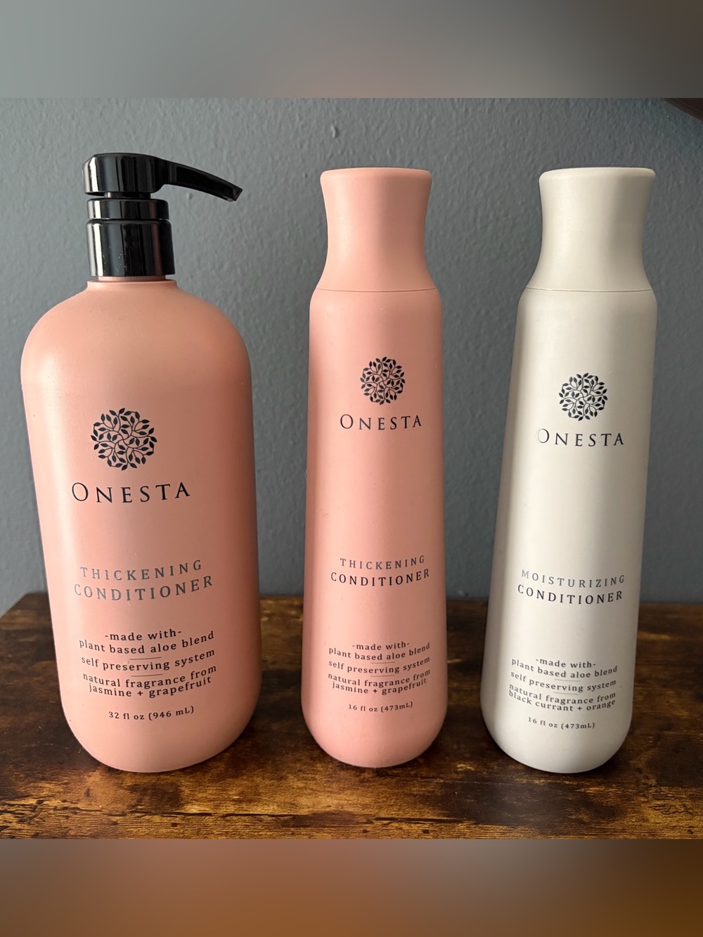 Onesta Hair Care 3pc Set Thickening and Moisturizing Conditioner
